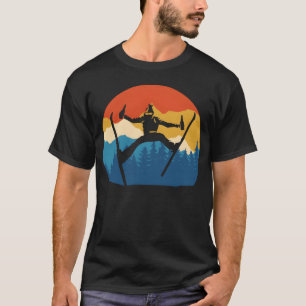 T-shirt Skieur de sports d'hiver skiant drôle sport d'hive
