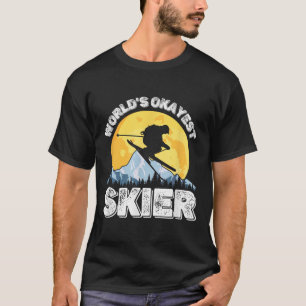 T-shirt Skieur moyen du monde Ski Lover rétro vintage Skii