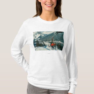 T-shirt Skieurs sur le passage de ChairliftSnoqualmie, WA