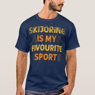 T-shirt Skijoring Is My Favorite Sport boy retro