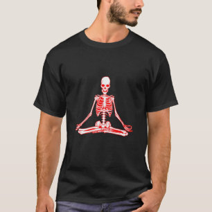 T-shirt Skilleton méditant Yoga