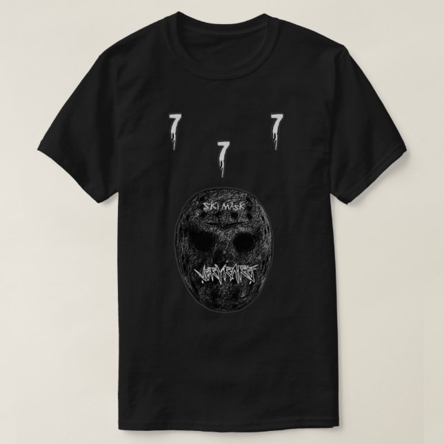 T-shirt Skimask The Slump God NEW 2017 777 Ski Mask Design (Design devant)