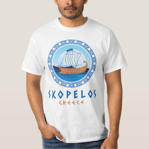 T-shirt Skopelos, Grèce Design de navires grecs