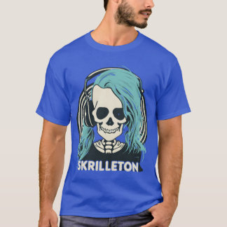 T-shirt Skrilleton Halloween drôle