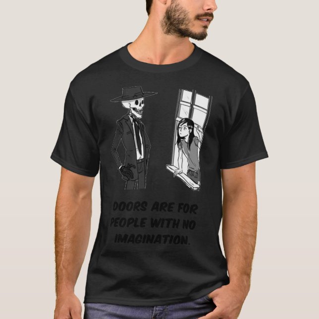 T-shirt Skulduggery Agréable Fanart - Portes Classique T-S (Devant)