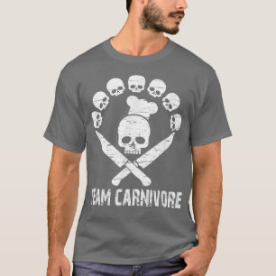 T-shirt skull crossed knife bbbq cooking smoking