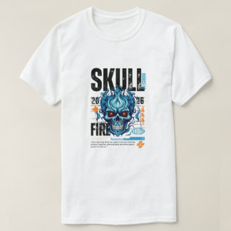 T-shirt Skull fire