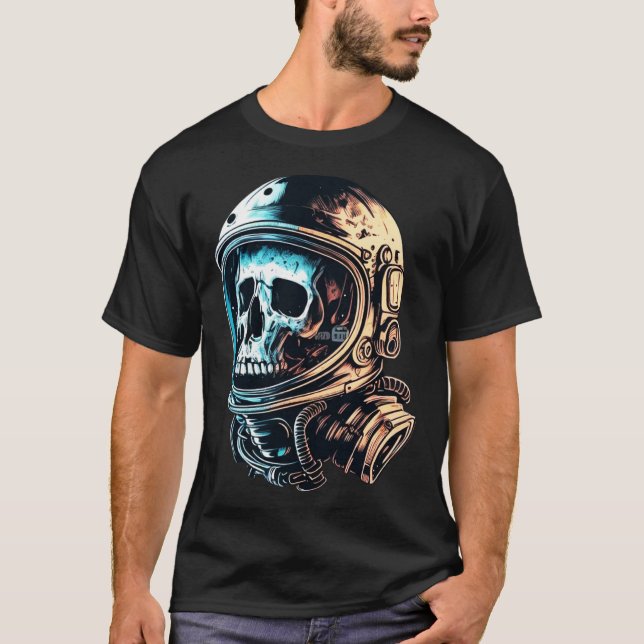 T-shirt Skull in an astronaut helmet skull astronaut  1 (Devant)
