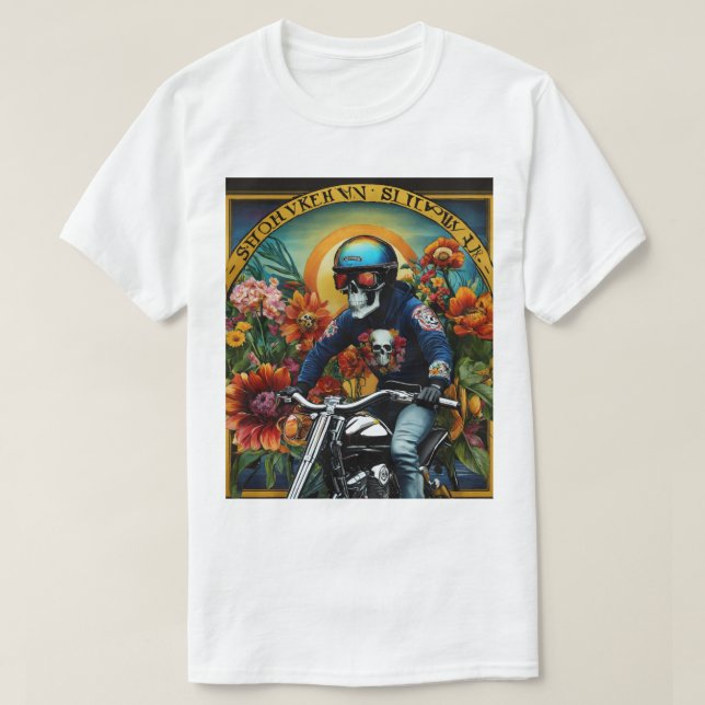 T-shirt "Skull Rider : Une Marche Audacieuse À Travers Des (Design devant)