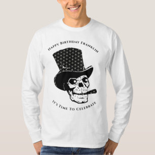 T-shirt Skull Skeleton Joyeux Anniversaire Fun Personnali