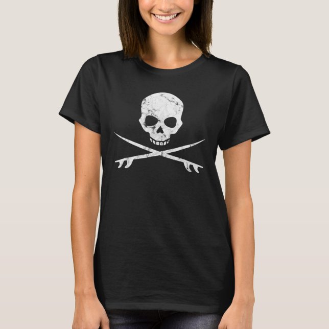 T-shirt Skull Surfboard Surf (Devant)