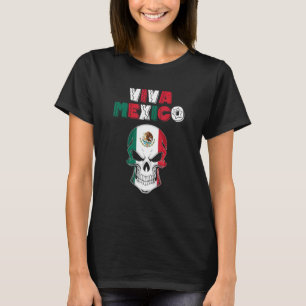 T-shirt Skull Viva Mexique Fierté Fête de l'Indépendance M