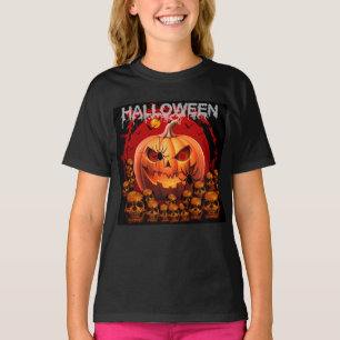 T-shirt SKULLS citrouilles SKELETON HALLOWEEN