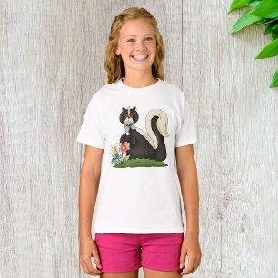 T-shirt Skunk Avec Fleurs