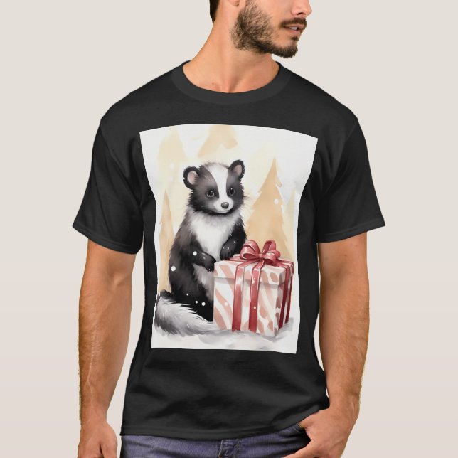 T-shirt Skunks Snowy Surprise (Devant)