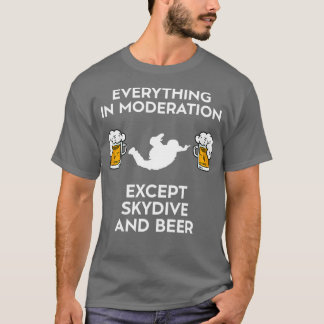 T-shirt Skydive Parachute De Parachute Et Bière