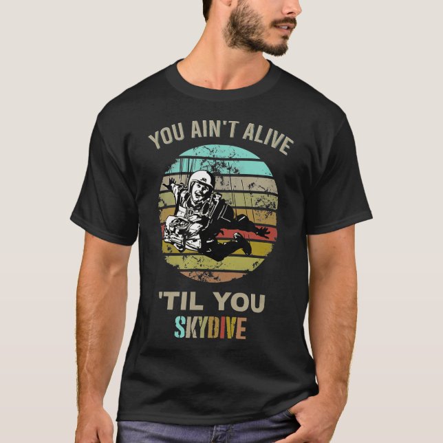T-shirt Skydive - Parachute de parachutisme (Devant)