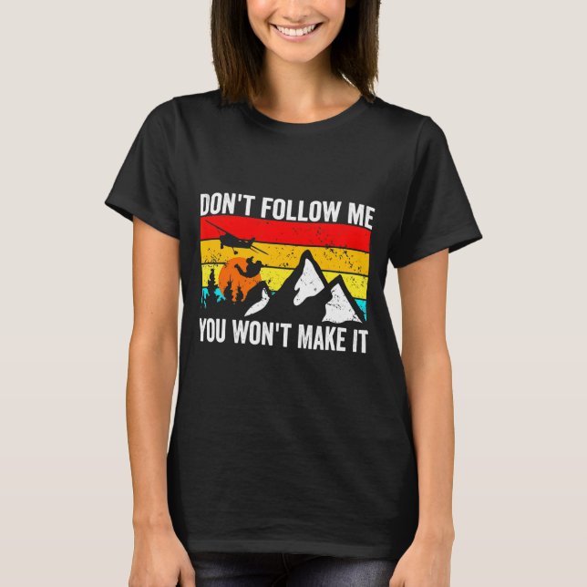 T-shirt Skydiver Dont Follow Me I Do Stud Things Skydivi  (Devant)