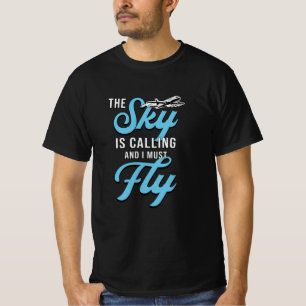 T-shirt Skydiver Le Ciel Appelle Et Je Dois Voler Vintage