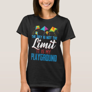 T-shirt Skydiving Cute Kite Flying Shirts Le Ciel N'Est Pa