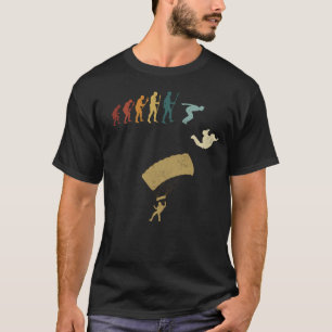 T-shirt Skydiving Evolution Retro Vintage