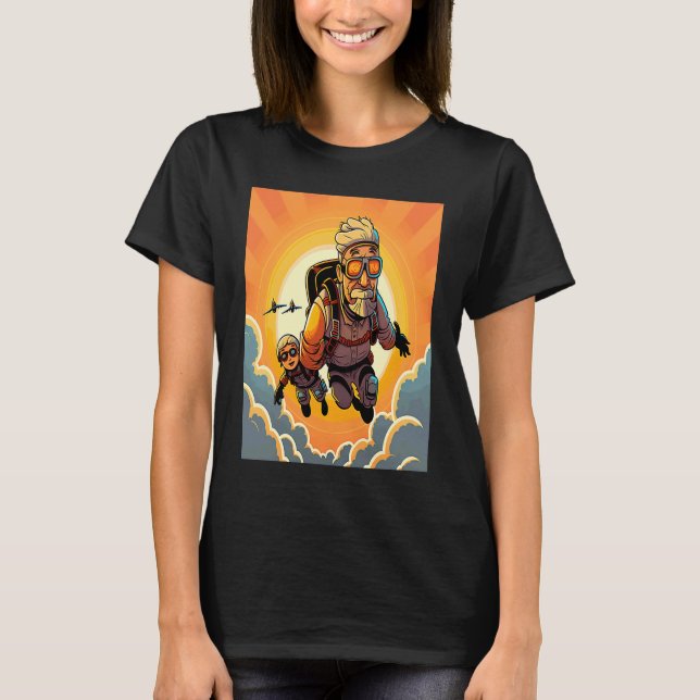T-shirt Skydiving Instructor Sunset Skydiving Dad (Devant)