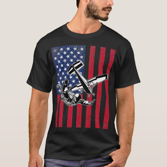 T-shirt Skydiving Parachuting Premium _5 (Devant)
