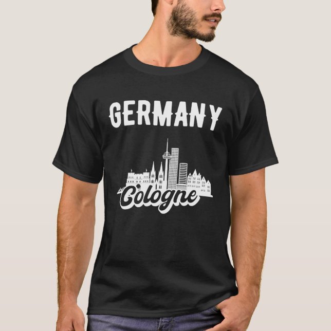 T-shirt Skyline Allemagne de Cologne (Devant)
