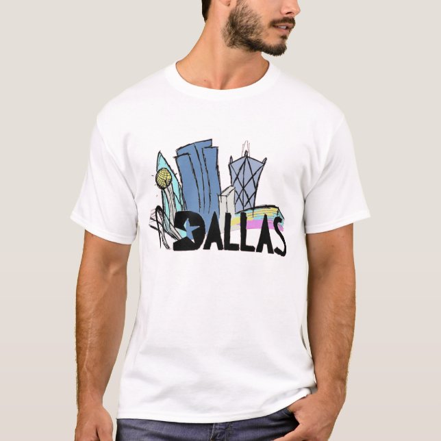 T-shirt Skyline de Dallas (Devant)