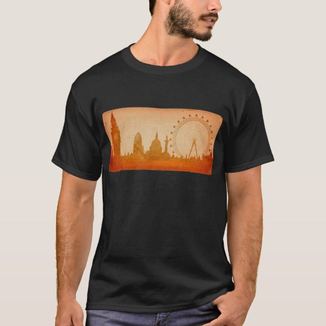 T-shirt Skyline de Londres vintage (Devant)