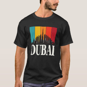 T-shirt Skyline Dubai Retro Burj Khalifa United Arab Emira