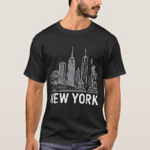 Skyline New York avec Statue de la Liberté White L