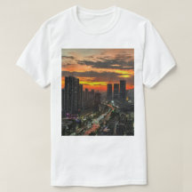 T-shirt Skyline Ville Sunset