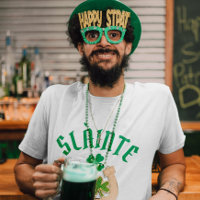SLÀINTE Funny Irish St. Patrick's Day Clover vert