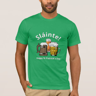 T-shirt Sláinte ! HAPPY ST PATRICK'S DAY Cartoon Beers