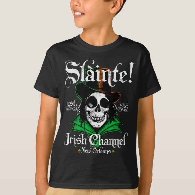 T-shirt Slainte Irish Channel New Orleans St Patricks Day  (Devant)