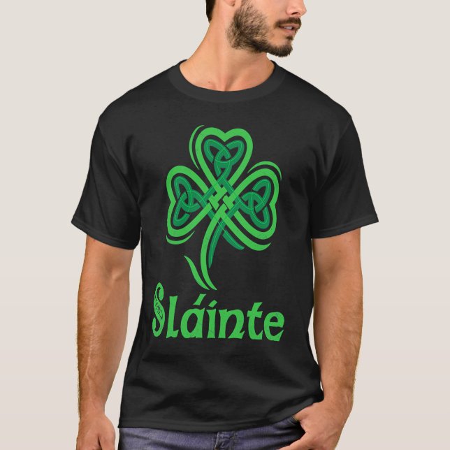 T-shirt Slainte Irlandais Bravo Bon Jour de la Saint Patri (Devant)