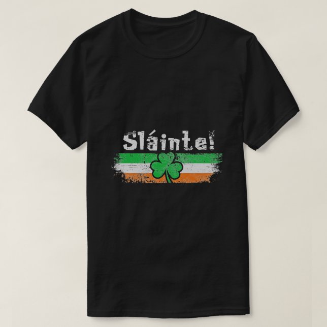 T-shirt Sláinte Irlande Drapeau irlandais Shamrock Chefs I (Design devant)