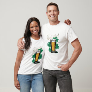 T-shirt Slàinte ! Saint Patrick's Day Pint of Beer on Gree