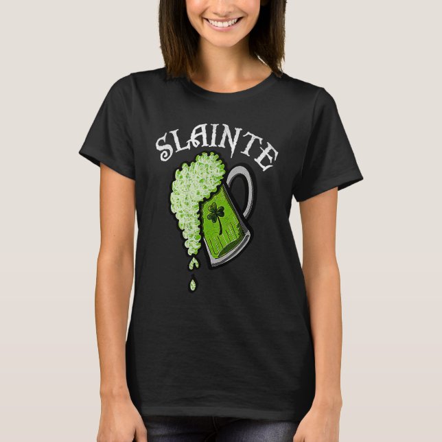 T-shirt Slainte St Patricks Day Men Women Beer Drinking Mu (Devant)