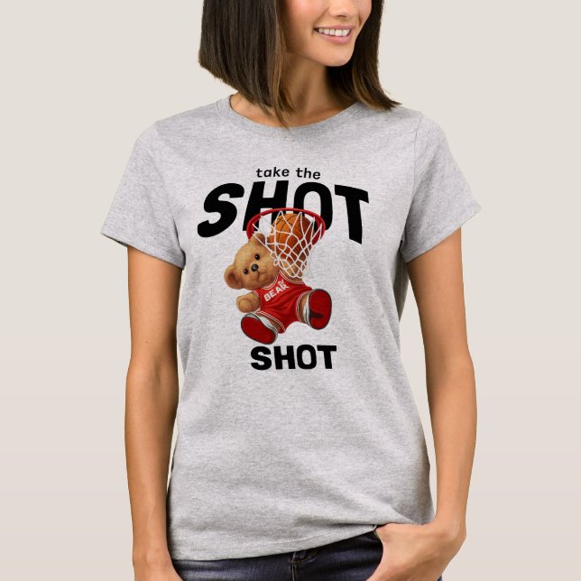 T-shirt Slam Dunk Teddy Bear Basketball (Devant)