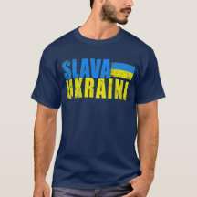 SLAVA UKRAINI avec le drapeau ukrainien déprimé