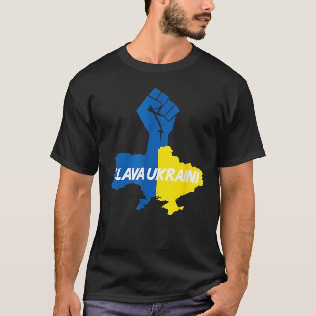 T-shirt Slava Ukraini Solidarité 1 (Devant)