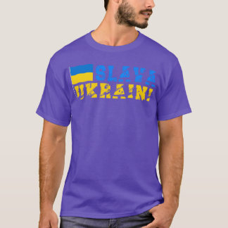 T-shirt Slava Ukraini Ukraine Soutien Drapeau ukrainien Fi