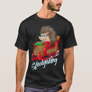 T-shirt Sledgehog Funny Hérisson Sleigh animal de compagni