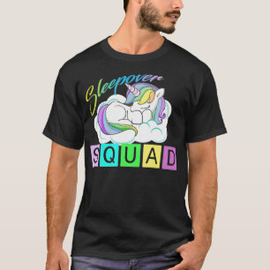 T-shirt Sleepover Squad, Unicorn Theme Pajama animaux hum