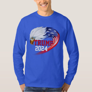T-shirt Sleeve de l'aigle américain Trump 2024