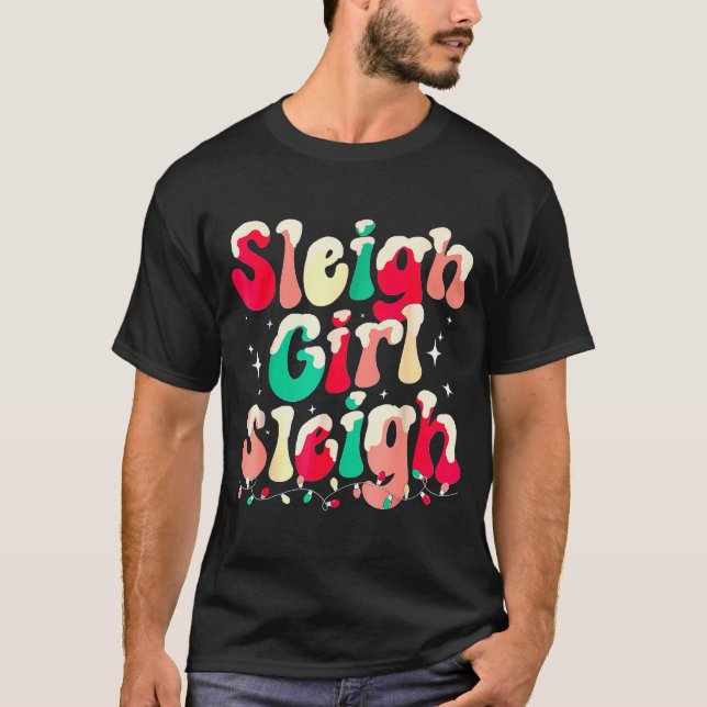 T-shirt Sleigh Girl Sleigh Christmas Womens Pajamas  (Devant)