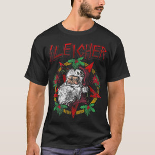 T-shirt Sleigher Heavy Metal Santa Claus Noël Noël Noël