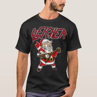 T-shirt Sleigher Santa Claus Métal Noël drôle Hail Sa